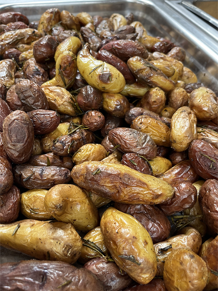 Roasted baked potatoes