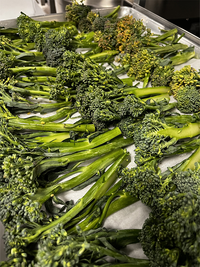 Freshly cooked broccoli