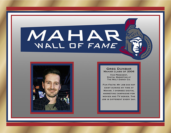 Mahar Wall of Fame - Greg Dunbar